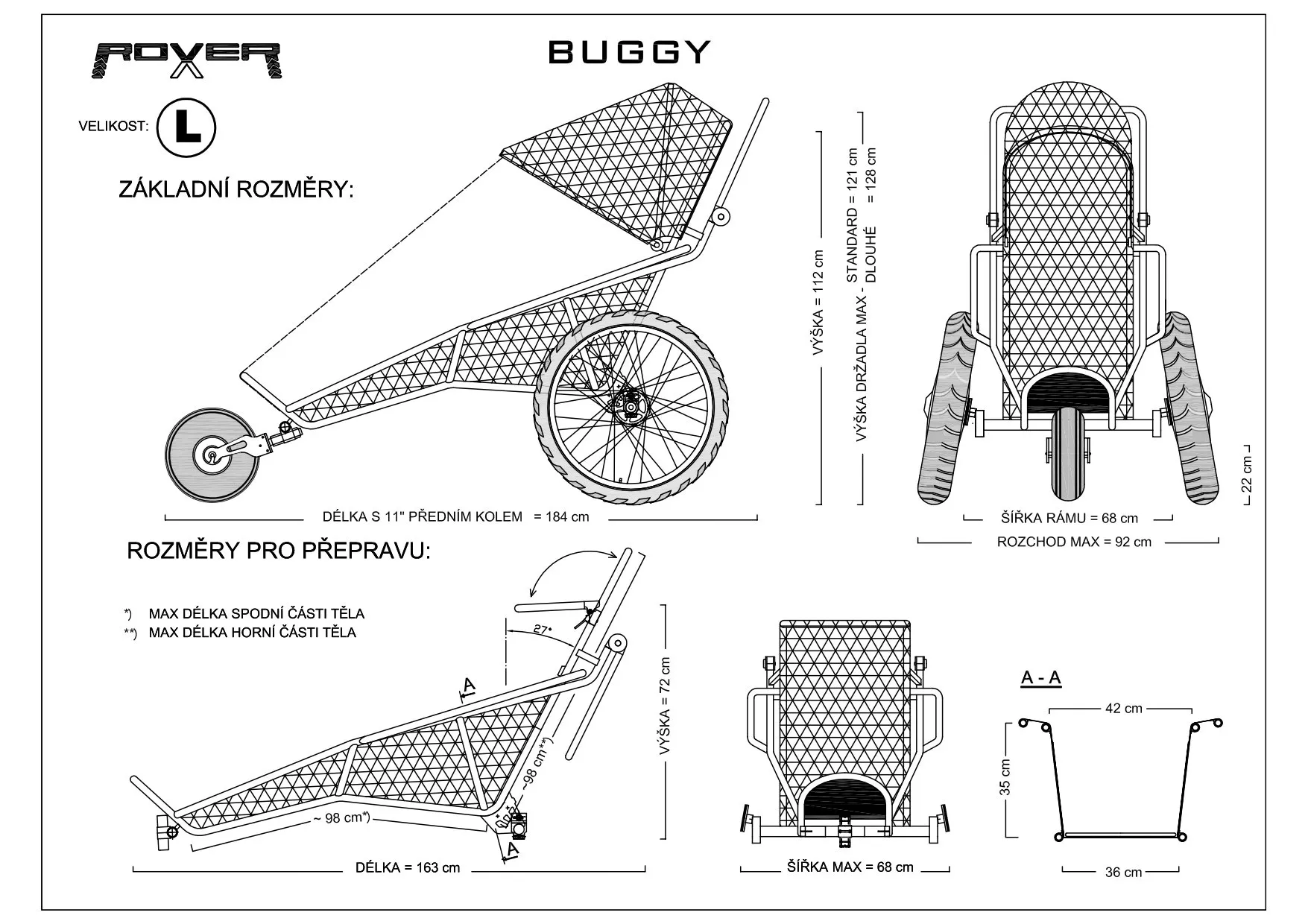 Technische Zeichnung — Buggy L Buggy L